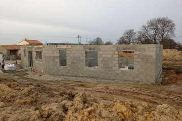 Construction maison neuve, maçonnerie à Fresnay-en-Retz (44)