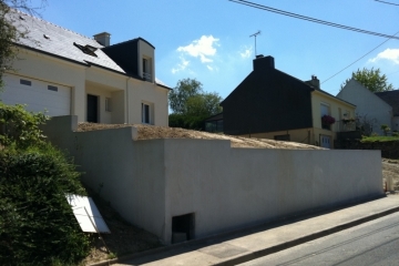 Construction mur de soutènement à Orvault (44)