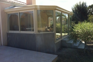 Construction neuve d'une véranda chez un particulier à Vertou (44)