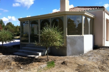 Construction neuve d'une véranda chez un particulier à Vertou (44)